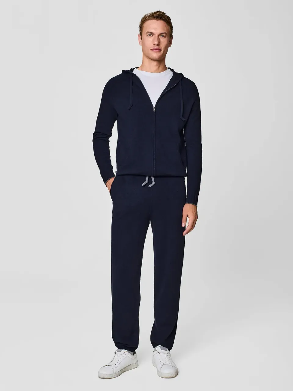Paul Taylor jogger cashmere blu puro 12 gauge