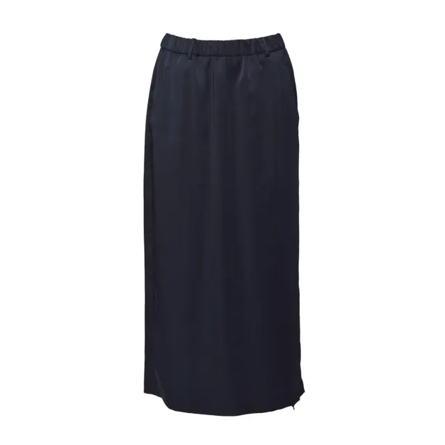 Aspesi 2265L132 gonna midi blu notte tecno jersey