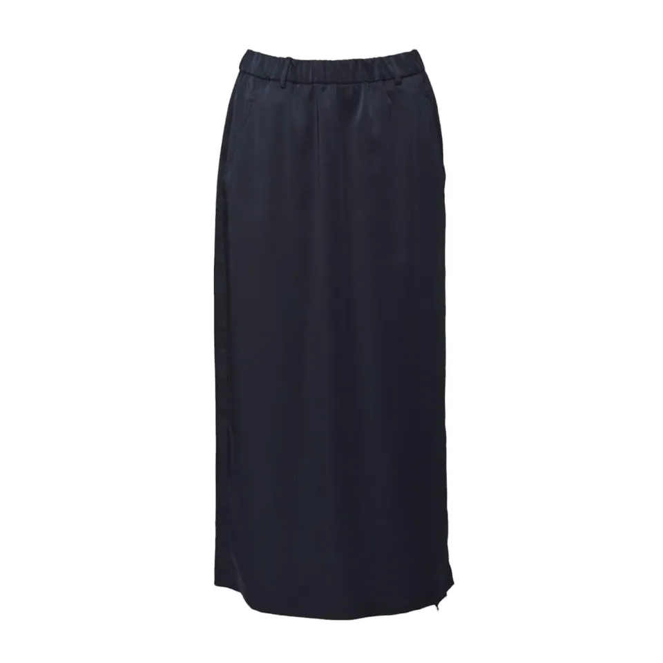 Aspesi 2265L132 gonna midi blu notte tecno jersey