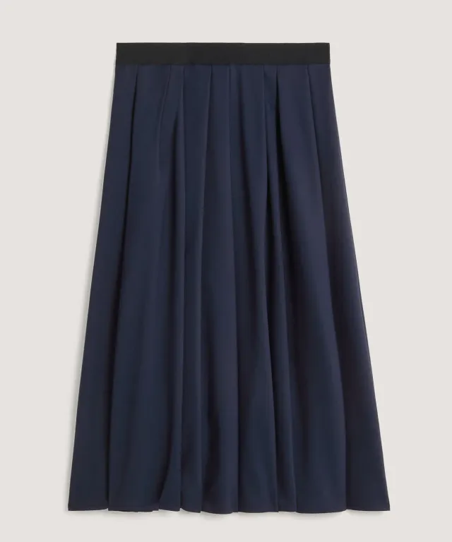 Rodier Gonna lunga svasata polpaccio blu navy