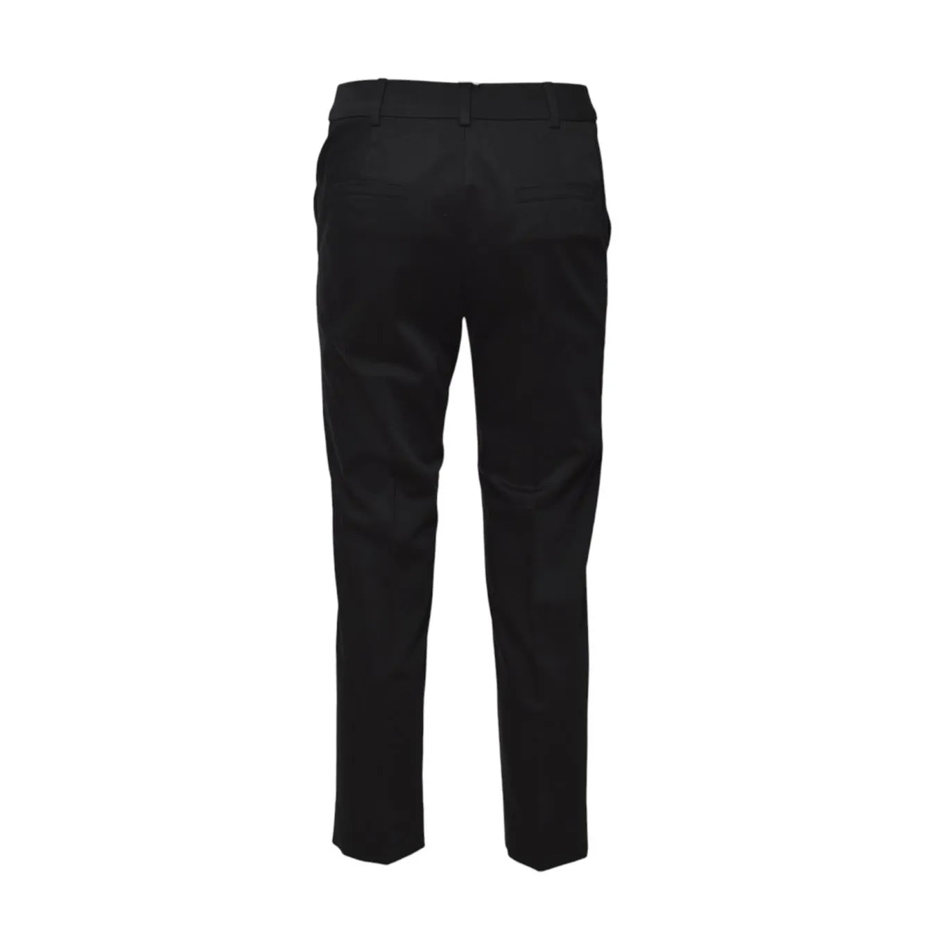 Max Mara 2511131142600 pantalone crop nero raso cotone 40