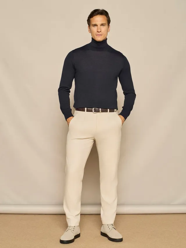 Paul Taylor Leisure Fit flanella pantalone beige