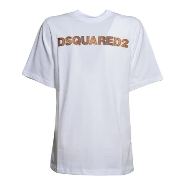 Dsquared2 Junior DQ3560D0AJ1DQ100 t-shirt bianca bambino