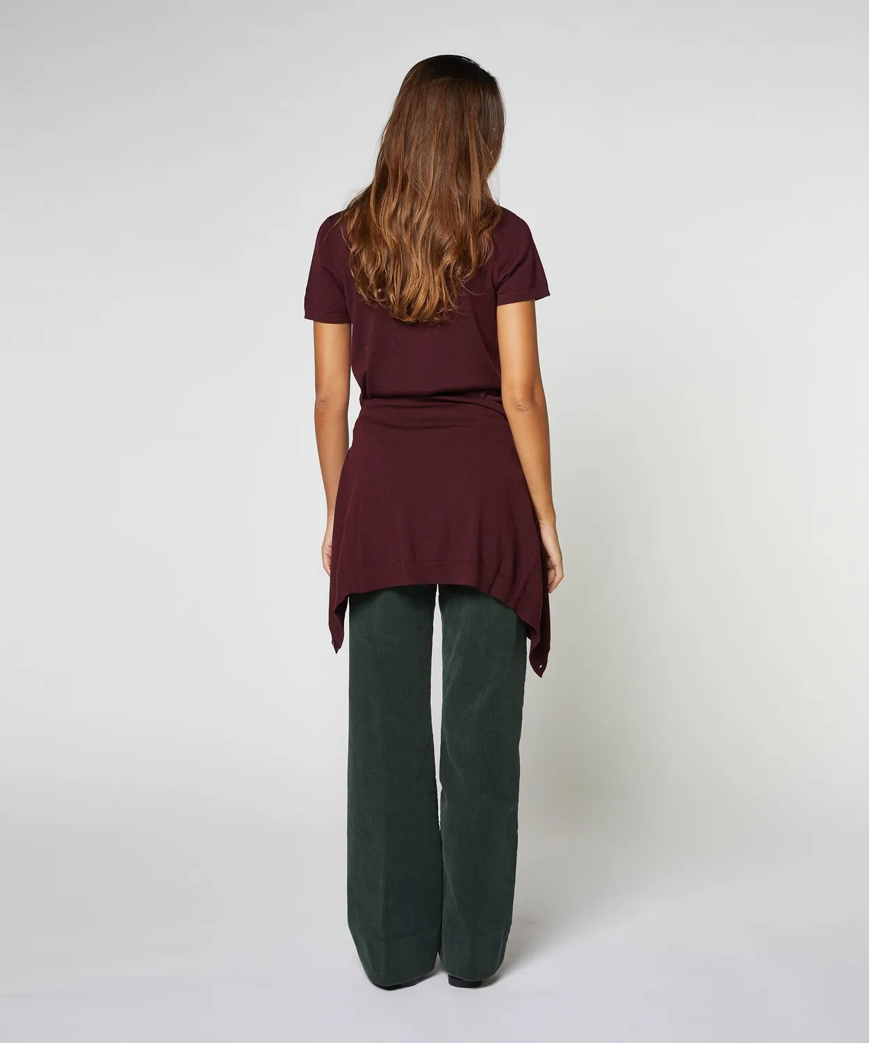 Rodier Twin-Set Donna Lana Merino Prugna Cardigan+Top