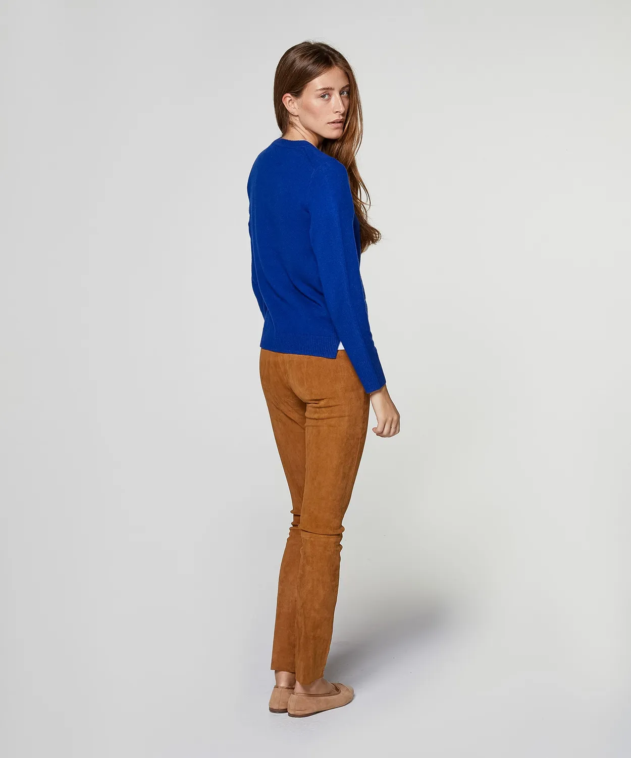Rodier girocollo maglione in cashmere oltremare