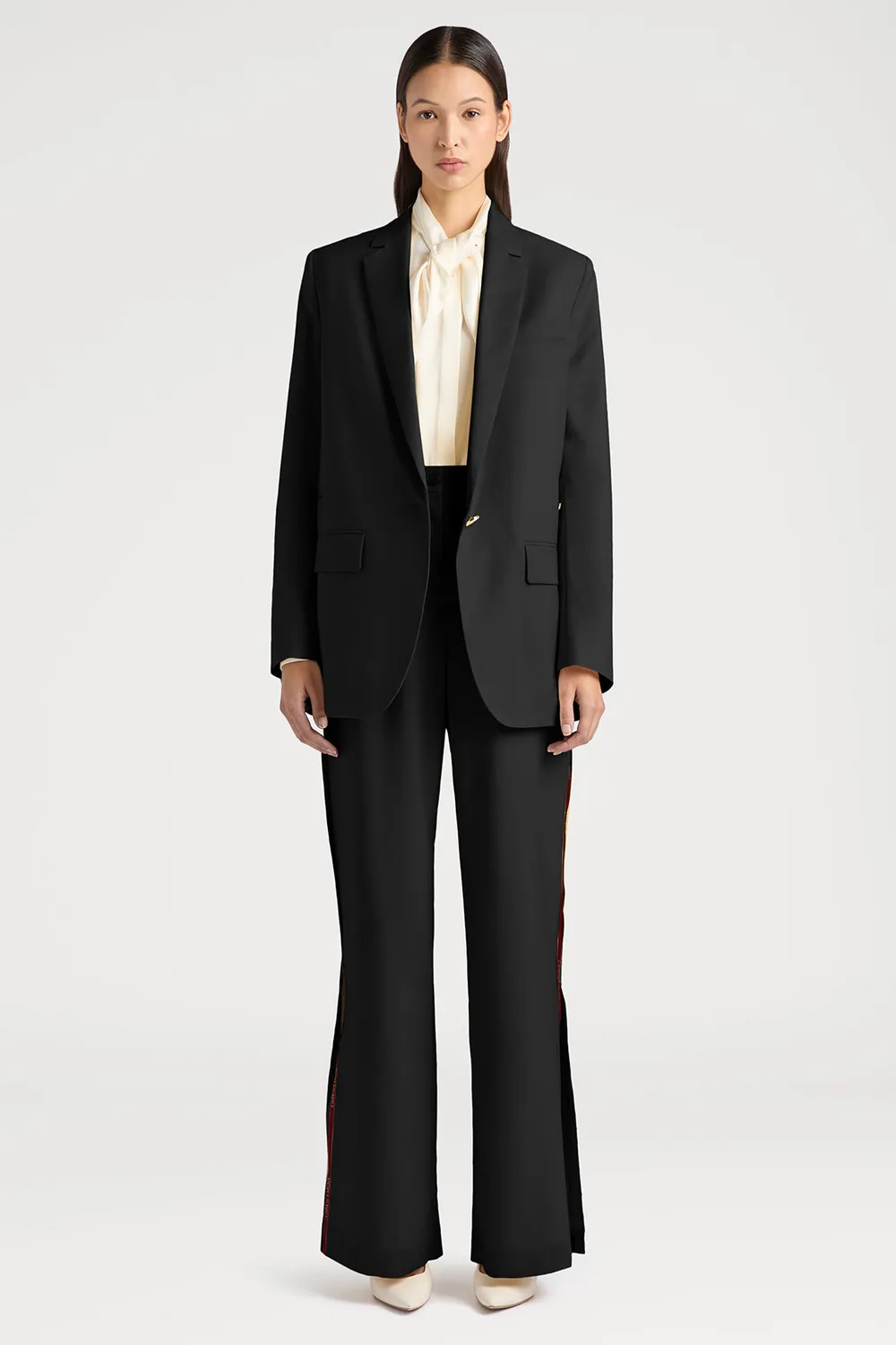 PORTS 1961 Timeless blazer nero monopetto sartoriale