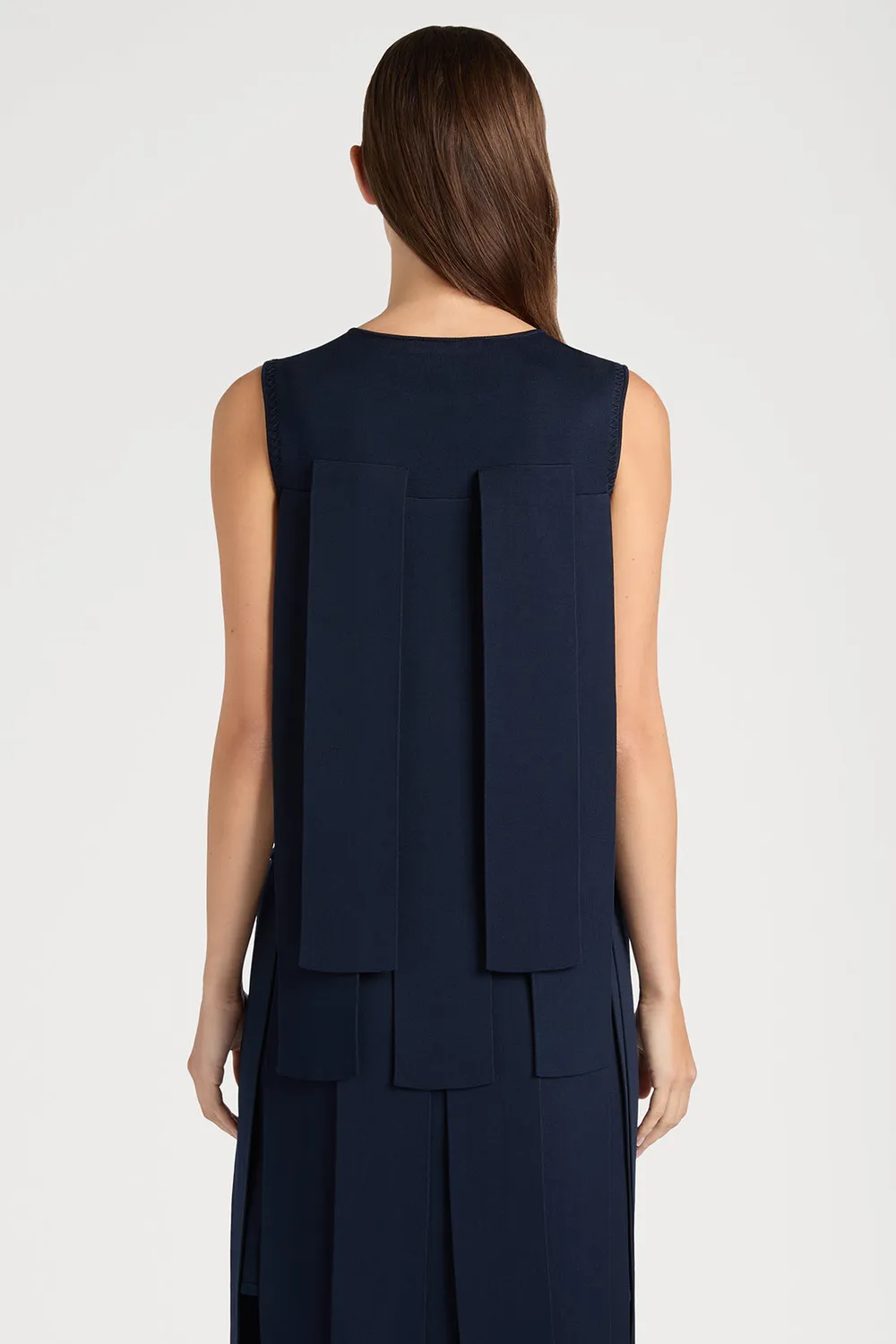 Ports 1961 PW125KFK01 top navy viscosa