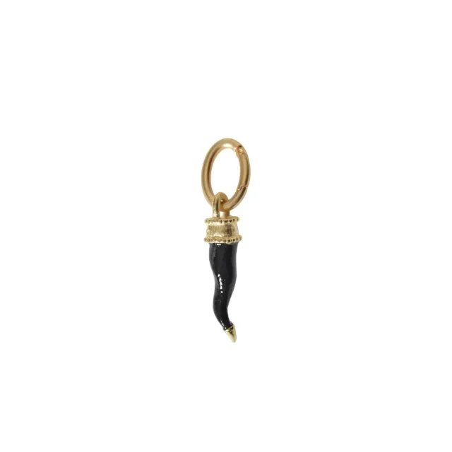 Alevà Bijoux Cornosmalto Ciondolo Nero Smalto Taglia UNI