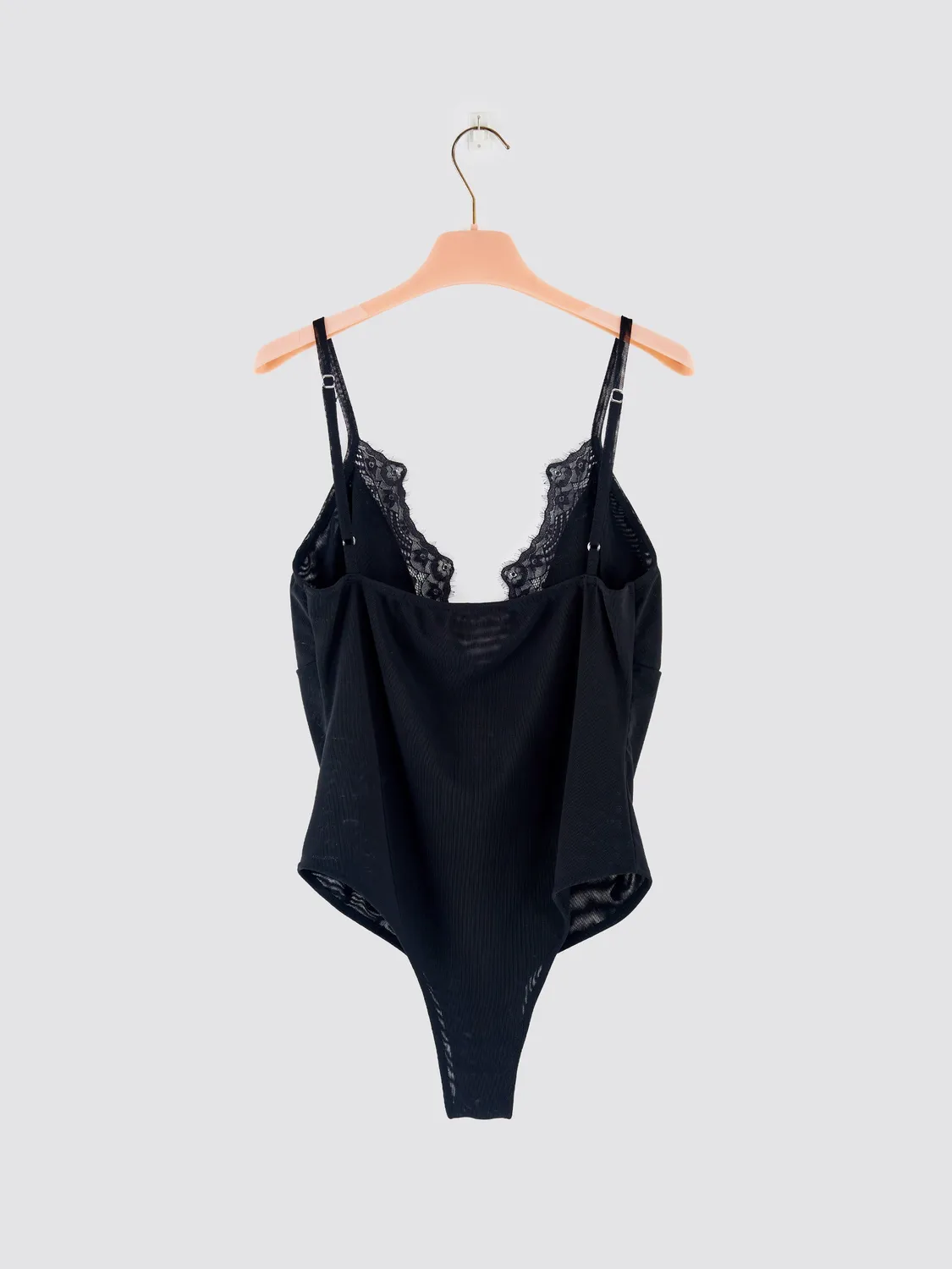 Vicolo Body Tulle e Pizzo Scollo Profondo Nero