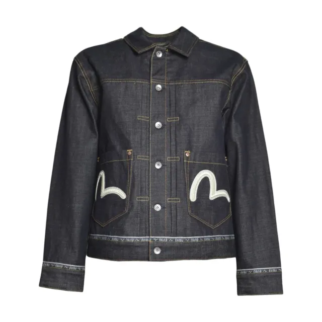 Evisu 2ESHTM6DJ1001 giubbotto jeans denim blu