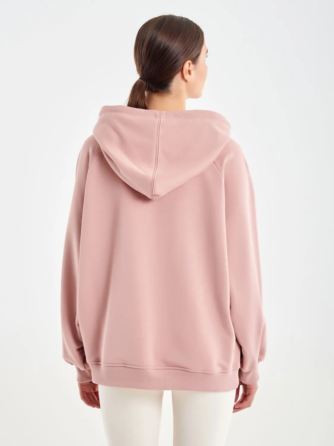 Vicolo Felpa Over con Cappuccio Blush Taglia Unica
