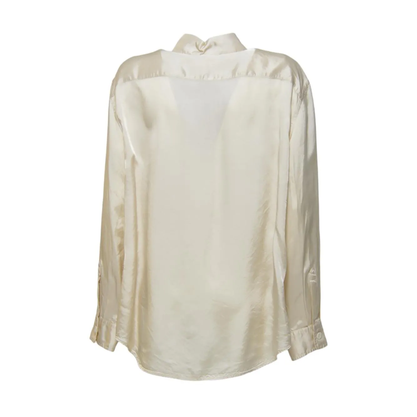 Aspesi Cruise G5489C328 blusa raso ecrù
