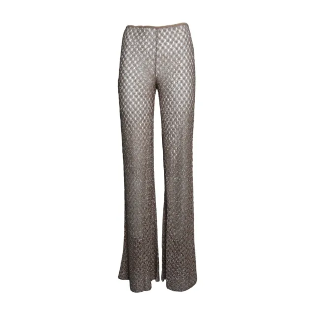 Missoni MC25SI00BR014D pantaloni marroni viscosa