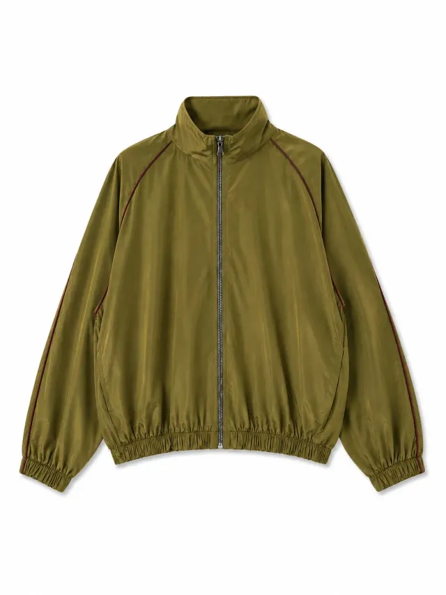 Vicolo Giubbotto in Tessuto Tecnico bomber verde oliva