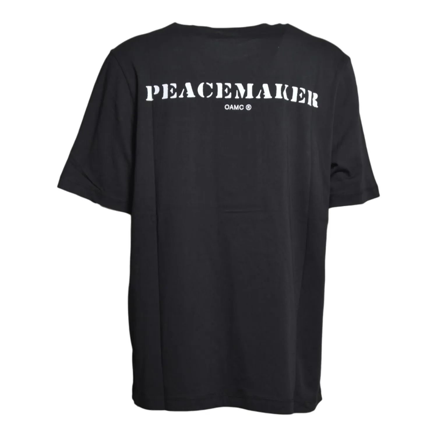 OAMC PCM3OT03DJE001 pocket tee t-shirt nera taglia M stencil