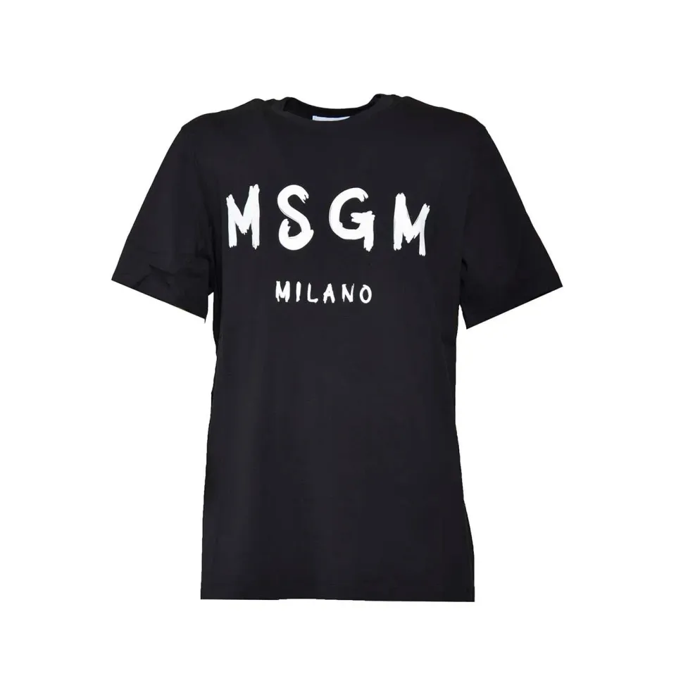 MSGM 2000MM510200002 t-shirt nera cotone