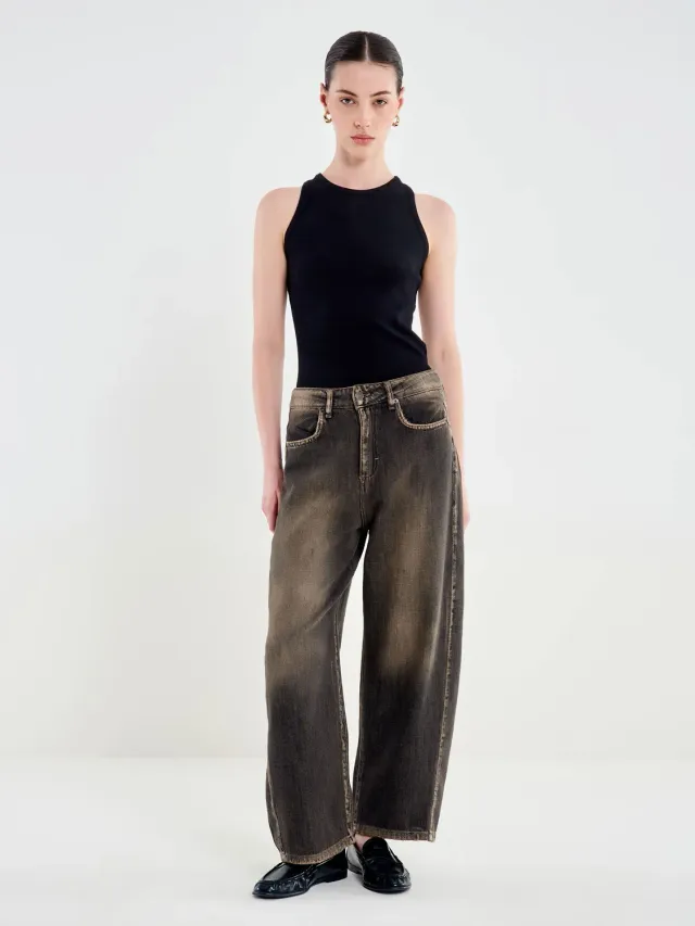 Vicolo Denim Nero Effetto Dirty jeans relaxed neri