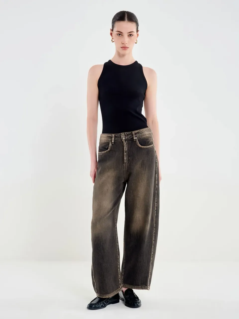 Vicolo Denim Nero Effetto Dirty jeans relaxed neri